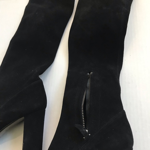 BARNEYS NEW YORK Suede Over The Knee Boots 37 1/2 - Picture 6 of 16